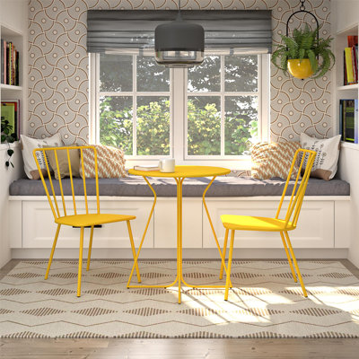 Hashtag Home Alan 3 Piece Bistro Set & Reviews | Wayfair Hashtag Home Alan 3 Piece Bistro Set & Reviews | Wayfair